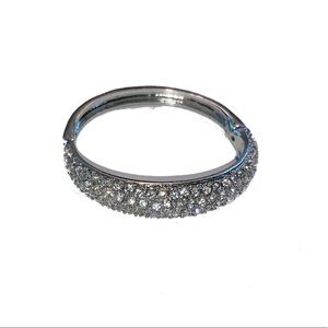 EXPRESS Silver Crystal Pave Bracelet with Magnetic Clasp